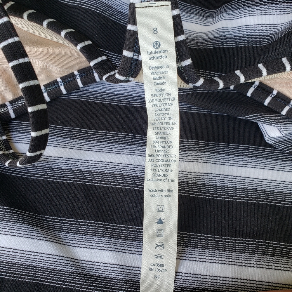 Lululemon Power Y Tank Color Black & White - Picture 10 of 12